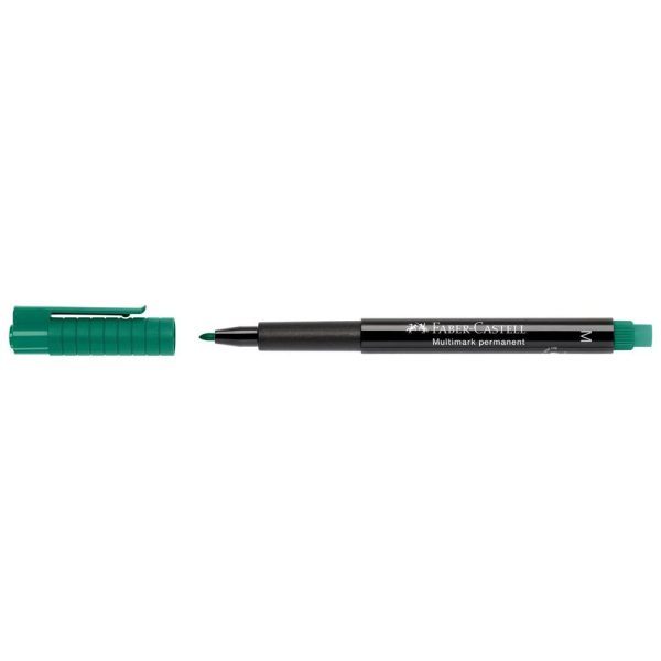 ΜΑΡΚΑΔΟΡΟΣ ΑΝΕΞΙΤΗΛΟΣ M 1.0mm ΠΡΑΣΙΝΟ MULTIMARK PERMANENT FABER-CASTELL
