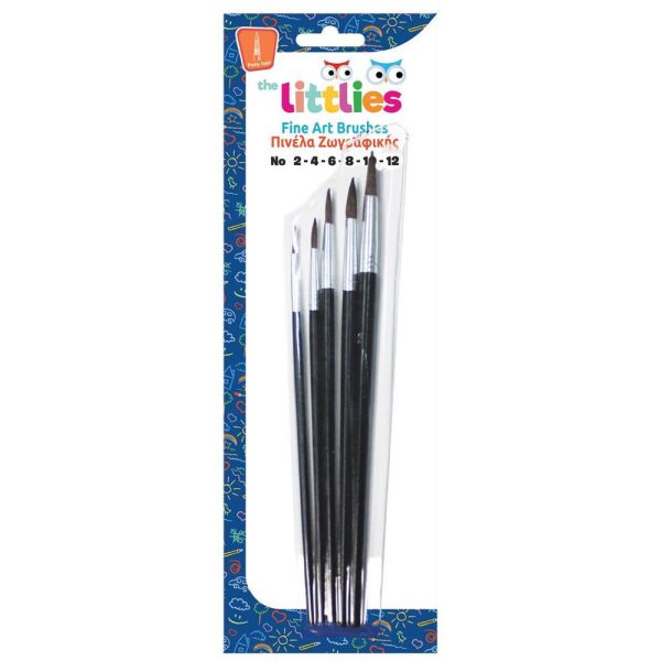 ΠΙΝΕΛΟ ΜΕ ΤΡΙΧΑ ΠΟΝΥ ΣΤΡΟΓΓΥΛΗΣ ΜΥΤΗΣ ΣΕΤ 5 ΤΜΧ No 2-6-8-10-12 THE LITTLIES