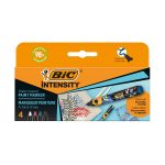 ΜΑΡΚΑΔΟΡΟΙ ΑΝΕΞΙΤΗΛΟΙ PAINT MARKER 4 ΧΡΩΜΑΤΑ INSTENSITY BIC
