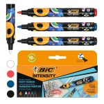 ΜΑΡΚΑΔΟΡΟΙ ΑΝΕΞΙΤΗΛΟΙ PAINT MARKER 4 ΧΡΩΜΑΤΑ INSTENSITY BIC