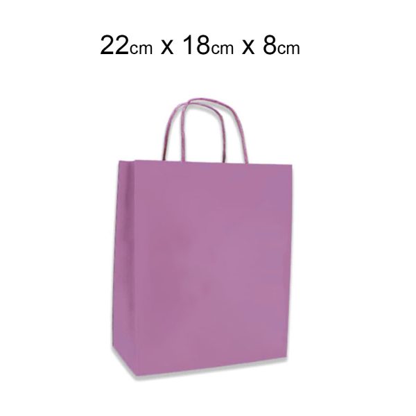 ΣΑΚΟΥΛΑ ΜΕ ΣΤΡΙΦΤΟ ΧΕΡΟΥΛΙ ΧΑΡΤΙΝΗ ΜΩΒ ΛΙΛΑ 22Χ18Χ8 ΝΑΚΟΣ