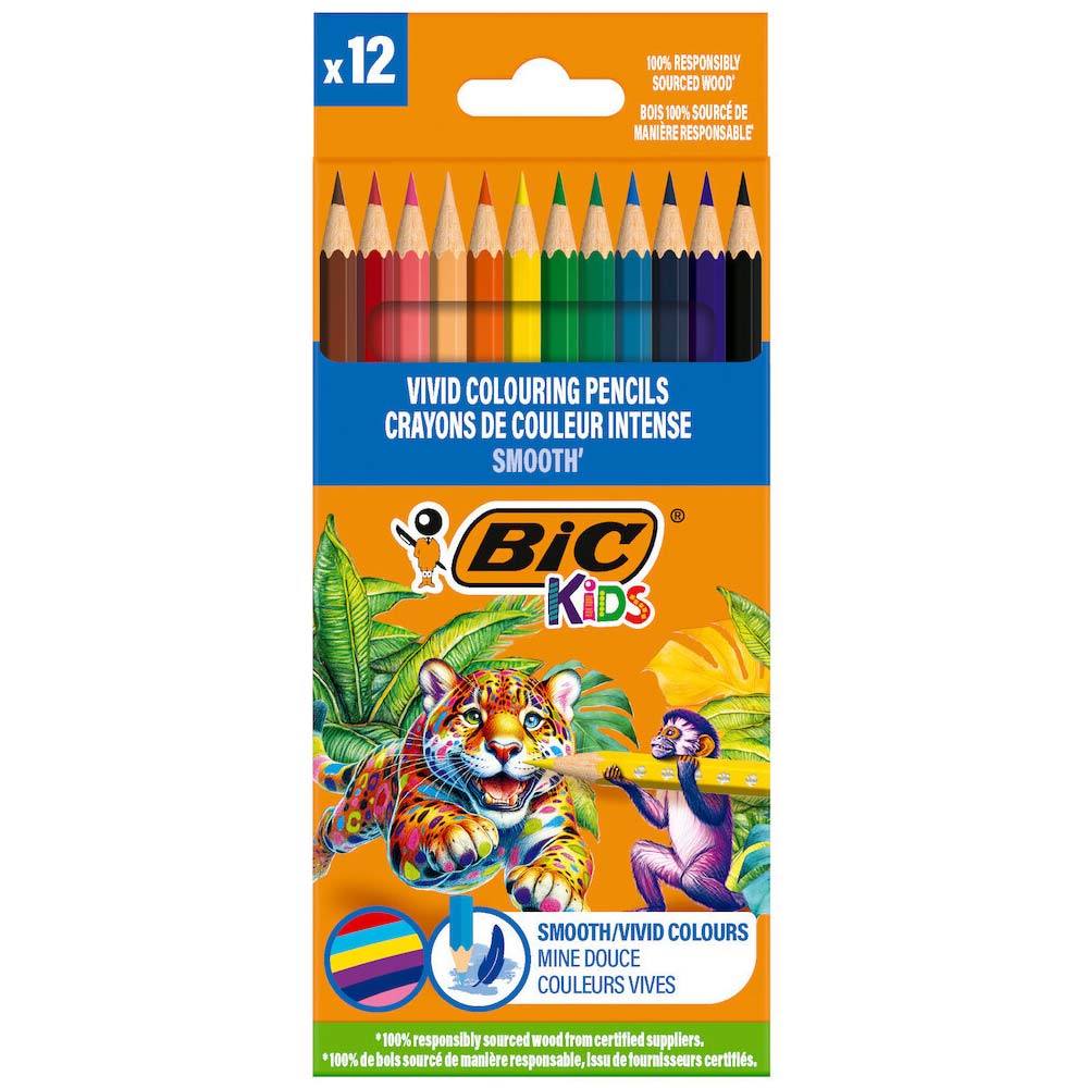 xylobogies-vivid-colouring-pencils-12-temachia-525786-diafora-chromata-kids-bic ΞΥΛΟΜΠΟΓΙΕΣ VIVID COLOURING PENCILS 12 ΤΕΜΑΧΙΑ (525786) ΔΙΑΦΟΡΑ ΧΡΩΜΑΤΑ KIDS BIC