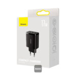 ΦΟΡΤΙΣΤΗΣ USB-A ΜΕ 3 ΘΥΡΕΣ 17W ΜΑΥΡΟ 3U17W BASEUS