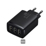 ΦΟΡΤΙΣΤΗΣ USB-A ΜΕ 3 ΘΥΡΕΣ 17W ΜΑΥΡΟ 3U17W BASEUS