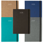 ΗΜΕΡΟΛΟΓΙΟ ΗΜΕΡΗΣΙΟ ΜΕ ΗΜΙΕΥΚΑΜΠΤΟ ΕΞΩΦΥΛΛΟ ΚΑΙ ΛΑΣΤΙΧΟ ELEGANTA 17x24 2026 ΛΙΝΑΡΔΑΤΟΣ