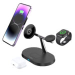 ΒΑΣΗ ΑΣΥΡΜΑΤΗΣ ΦΟΡΤΙΣΗΣ 15W 3 ΣΕ 1 ΓΙΑ ΚΙΝΗΤΟ SMARTWATCH ΚΑΙ ΑΚΟΥΣΤΙΚΑ MXWC-03 ΜΑΥΡΟ MAXLIFE