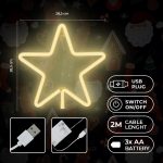 ΦΩΤΙΣΤΙΚΟ LED ΧΡΙΣΤΟΥΓΕΝΝΙΑΤΙΚΟ ΑΣΤΕΡΙ ΔΙΑΚΟΣΜΗΤΙΚΟ ΜΕ ΜΠΑΤΑΡΙΑ ΚΑΙ ΚΑΛΩΔΙΟ USB FOREVER LIGHT