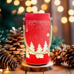 ΦΩΤΙΣΤΙΚΟ LED ΧΡΙΣΤΟΥΓΕΝΝΙΑΤΙΚΟ ΦΑΝΑΡΑΚΙ ΓΥΑΛΙΝΟ ΚΟΚΚΙΝΟ ΜΕ ΜΠΑΤΑΡΙΑ FCL-10 FOREVER LIGHT