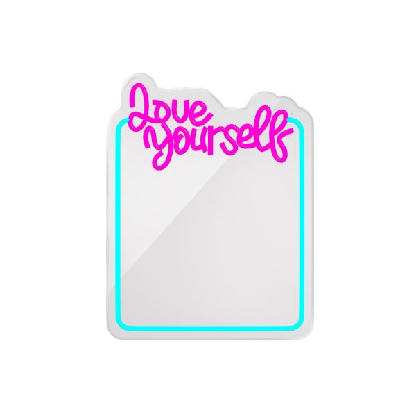 ΚΑΘΡΕΠΤΗΣ ΜΕ ΦΩΤΙΣΤΙΚΟ LED NEON ΚΑΛΩΔΙΟ USB MIRROR LOVE YOURSELF FMNE01FOREVER LIGHT
