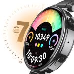 SMARTWATCH ΜΕ ΠΑΛΜΟΓΡΑΦΟ SMART SPORT WATCH ZINC ALLOY TEMPERED GLASS GT4 MINI ΜΑΥΡΟ XO