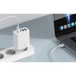 ΦΟΡΤΙΣΤΗΣ GaN 45W PD QUICK CHARGE 2xUSB-C 2xUSB-A ΛΕΥΚΟ CE22 XO