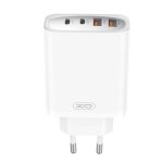 ΦΟΡΤΙΣΤΗΣ GaN 45W PD QUICK CHARGE 2xUSB-C 2xUSB-A ΛΕΥΚΟ CE22 XO