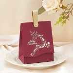 ΚΟΥΤΙ ΔΩΡΟΥ ΧΡΙΣΤΟΥΓΕΝΝΙΑΤΙΚΟ ΧΡΩΜΑΤΙΣΤΟ 10cmx6,7cmx13cm ΚΟΚΚΙΝΟ ΜΕ ΕΛΑΦΑΚΙ MERRY CHRISTMAS