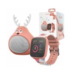 SMARTWATCH ΜΑΖΙ ΜΕ BLUETOOTH ΗΧΕΙΟ SWEET ANIMAL PINK JW-100 & ABS-100 iGO FOREVER