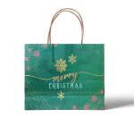 ΣΑΚΟΥΛΑ ΜΕ ΣΤΡΙΦΤΟ ΧΕΡΟΥΛΙ ΧΑΡΤΙΝΗ ΧΡΙΣΤΟΥΓΕΝΝΙΑΤΙΚΗ MERRY CHRISTMAS 2 24x32x11 XENOS