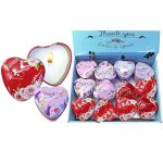 ΑΡΩΜΑΤΙΚΟ ΚΕΡΙ ΣΕ ΜΕΤΑΛΛΙΚΟ ΚΟΥΤΑΚΙ ΚΑΡΔΙΑ 7.5X7.5CM HOMIE