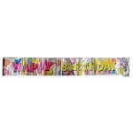 BANNER HAPPY BIRTHDAY ΜΕΤΑΛΛΙΖΕ 180x12cm ΔΙΑΦΟΡΑ ΣΧΕΔΙΑ HOMIE