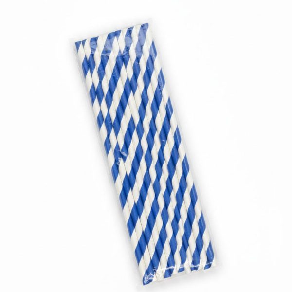 ΧΑΡΤΙΝΑ ΚΑΛΑΜΑΚΙΑ ΡΙΓΕ ΜΠΛΕ 20cm (10 ΤΜΧ) HOMIE