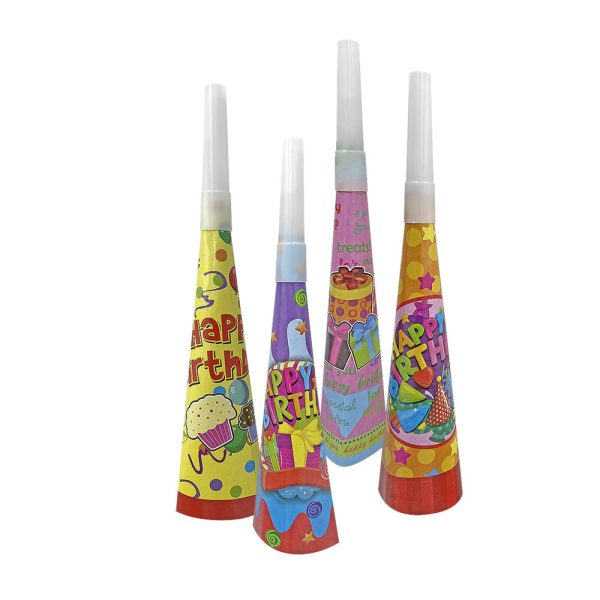 ΧΑΡΤΙΝΕΣ ΚΟΡΝΕΣ ΓΙΑ ΠΑΡΤΥ HAPPY BIRTHDAY 20cm ΣΕΤ 6ΤΜΧ HOMMIE