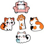 ΑΥΤΟΚΟΛΛΗΤΑ 3D STICKERS ΣΕΤ 5 ΤΕΜΑΧΙΩΝ ΣΧΕΔΙΑ ΑΝΑΓΛΥΦΑ CAT TFO