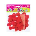 ΠΟΝ ΠΟΝ ΥΛΙΚΑ ΧΕΙΡΟΤΕΧΝΙΑΣ & DIY 25mm 30 ΤΕΜΑΧΙΑ ΚΟΚΚΙΝΟ FABI