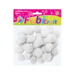 ΠΟΝ ΠΟΝ ΥΛΙΚΑ ΧΕΙΡΟΤΕΧΝΙΑΣ & DIY 25mm 30 ΤΕΜΑΧΙΑ ΛΕΥΚΟ FABI