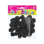 ΠΟΝ ΠΟΝ ΥΛΙΚΑ ΧΕΙΡΟΤΕΧΝΙΑΣ & DIY 25mm 30 ΤΕΜΑΧΙΑ ΜΑΥΡΟ FABI