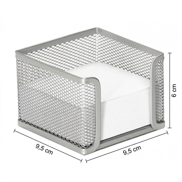ΜΕΤΑΛΛΙΚΗ ΒΑΣΗ ΣΗΜΕΙΩΣΕΩΝ ΔΙΑΤΡΗΤΗ MESH 9,5x9,5x6cm ΑΣΗΜΙ +EFO
