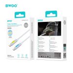 ΚΑΛΩΔΙΟ ΦΟΡΤΙΣΗΣ & ΜΕΤΑΦΟΡΑΣ ΔΕΔΟΜΕΝΩΝ 240W USB-C ΣΕ USB-C ΜΕ RGB LIGHT – ΜΑΥΡΟ X325C-C BWOO - Image 4