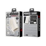 POWERBANK 10000MAH PD 22.5W ΜΠΕΖ ΤΑΧΕΙΑ ΦΟΡΤΙΣΗ ΜΕ ΕΝΣΩΜΑΤΩΜΕΝΟ ΚΑΛΩΔΙΟ WP-113 BEIGE WEKOME - Image 2