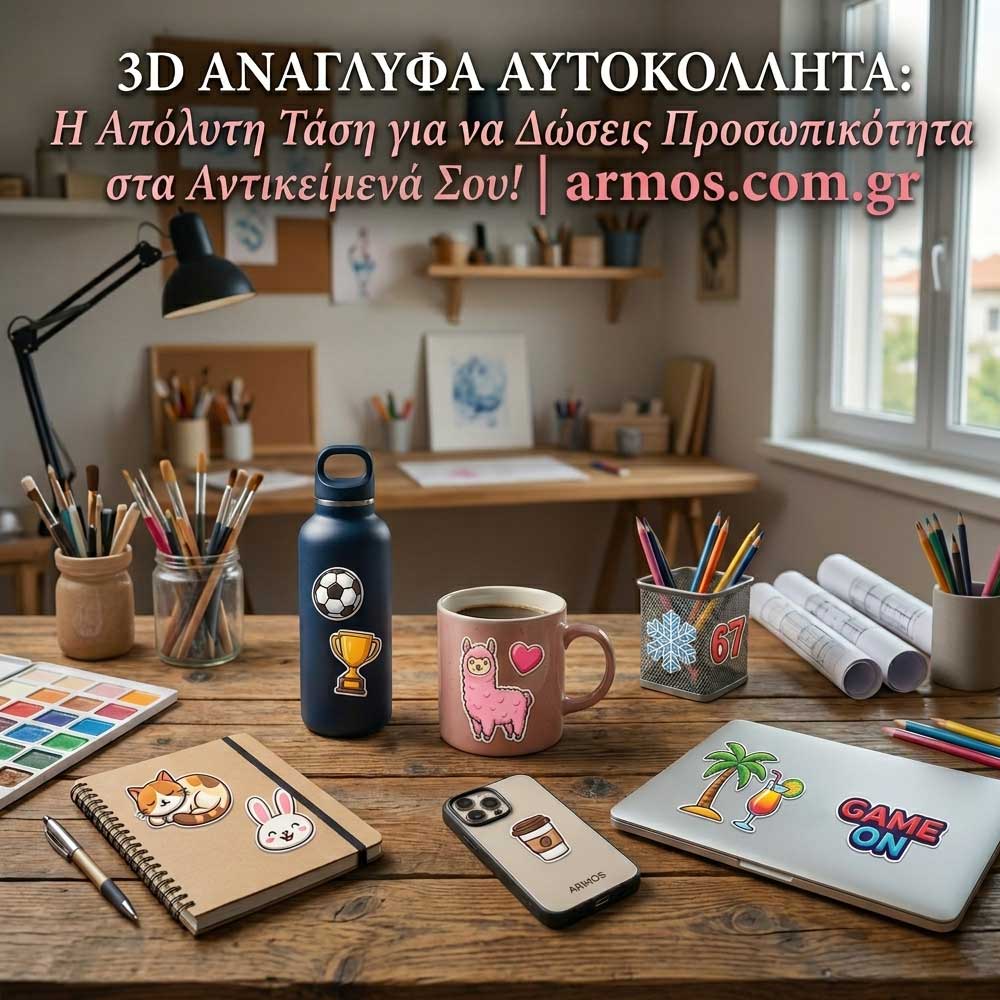 3D Ανάγλυφα Αυτοκόλλητα: Η Απόλυτη Τάση για να Δώσεις Προσωπικότητα στα Αντικείμενά Σου!