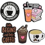ΑΥΤΟΚΟΛΛΗΤΑ 3D STICKERS ΣΕΤ 5 ΤΕΜΑΧΙΩΝ ΣΧΕΔΙΑ ΑΝΑΓΛΥΦΑ ΚΑΦΕΣ COFFEE TFO