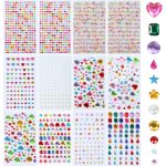 ΑΥΤΟΚΟΛΛΗΤΑ ΔΙΑΜΑΝΤΑΚΙΑ 3D - 12 ΦΥΛΛΑ RHINESTONE & PEARL STICKERS DIROX - Image 2