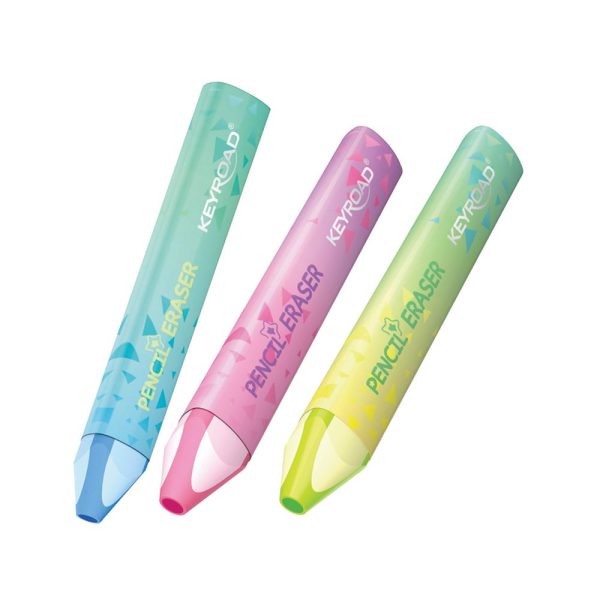 ΓΟΜΑ ΧΡΩΜΑΤΙΣΤΗ ΕΡΓΟΝΟΜΙΚΗ ΤΡΙΓΩΝΙΚΗ PVC FREE STICK ERASER IRIDESCENT - KR973403 KEYROAD