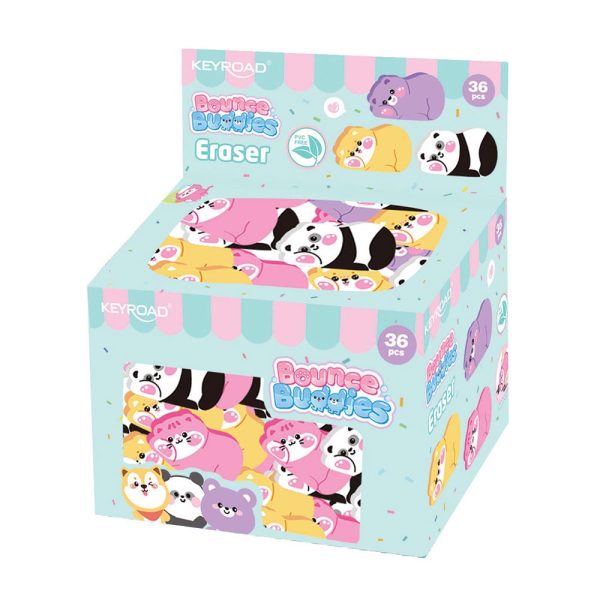 ΓΟΜΑ ΧΡΩΜΑΤΙΣΤΗ ΜΕ ΣΧΕΔΙΟ ΖΩΑΚΙΑ PVC FREE BOUNCE BUDDIES - KR980108 KEYROAD