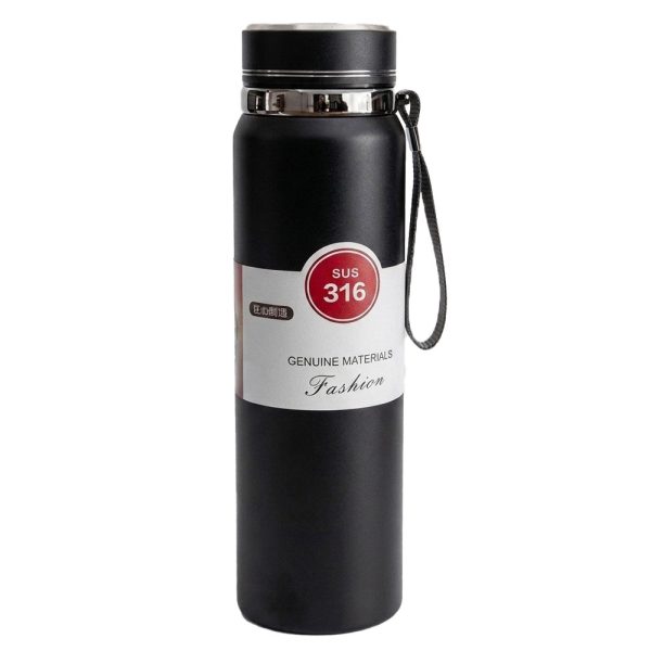 ΘΕΡΜΟΣ ΑΝΟΞΕΙΔΩΤΟΣ 1000ML ΜΕ ΛΟΥΡΑΚΙ – ΜΑΥΡΟ HOMIE