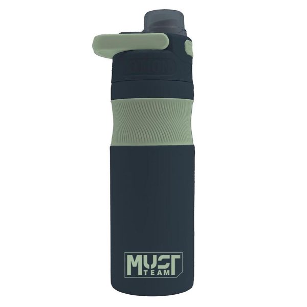 ΑΝΟΞΕΙΔΩΤΟ ΘΕΡΜΟΣ - 500ML ΜΕ ΧΕΡΟΥΛΙ ΜΑΥΡΟ/ΛΑΔΙ ΠΡΑΣΙΝΟ MUST TEAM