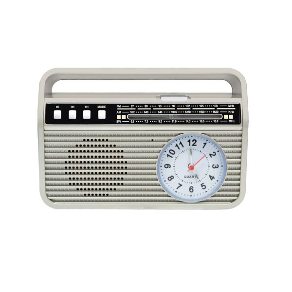 ΦΟΡΗΤΟ RETRO BLUETOOTH ΗΧΕΙΟ ΜΕ ΡΑΔΙΟΦΩΝΟ ΚΑΙ ΡΟΛΟΪ MD-500BT SETTY