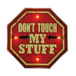 ΦΩΤΙΣΤΙΚΟ ΔΙΑΚΟΣΜΗΤΙΚΟ RETRO METAL SIGN LED DON'T TOUCH MY STUFF FOREVER LIGHT