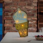 ΦΩΤΙΣΤΙΚΟ ΔΙΑΚΟΣΜΗΤΙΚΟ RETRO METAL SIGN LED ICE CREAM FOREVER LIGHT