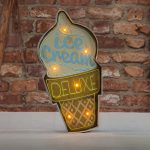 ΦΩΤΙΣΤΙΚΟ ΔΙΑΚΟΣΜΗΤΙΚΟ RETRO METAL SIGN LED ICE CREAM FOREVER LIGHT