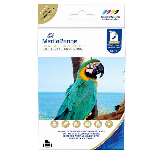 ΦΩΤΟΓΡΑΦΙΚΟ ΧΑΡΤΙ INKJET 10x15cm PREMIUM GLOSSY 150g (50 ΦΥΛΛΑ) MRINK115 MEDIARANGE