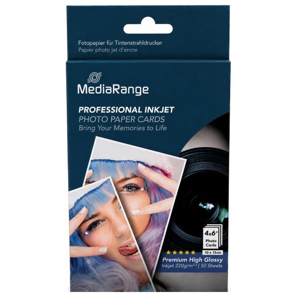 ΦΩΤΟΓΡΑΦΙΚΟ ΧΑΡΤΙ INKJET 10x15cm PREMIUM GLOSSY 220g (50 ΦΥΛΛΑ) MRINK104 MEDIARANGE