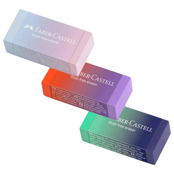 ΓΟΜΑ ΜΟΛΥΒΙΟΥ DUST FREE FLOW GRIP PASTEL BLUSHING SKY BUZZING BLUE PUNCHY MELON FABER CASTELL