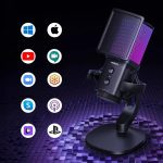 ΜΙΚΡΟΦΩΝΟ ΕΠΙΤΡΑΠΕΖΙΟ COMPUTER MICROPHONE USB-C 24-BIT/96KHZ RGB BLACK CM581 UGREEN