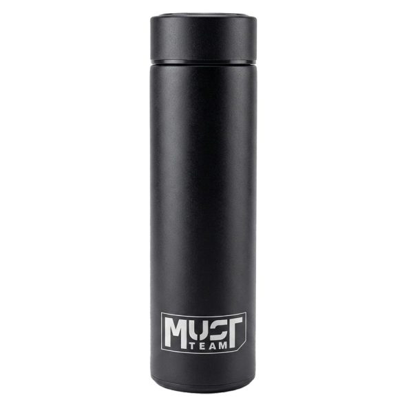 ΠΑΓΟΥΡΙ ΘΕΡΜΟΣ 500ML - ΑΝΟΞΕΙΔΩΤΟ ΜΑΥΡΟ ΜΕ LED ΕΝΔΕΙΞΗ TEAM MUST