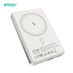 POWER BANK 10000mAh 22.5W ΜΕ ΑΣΥΡΜΑΤΗ ΦΟΡΤΙΣΗ 15W LIGHT GREY BO-P82 BWOO