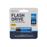 ΣΤΙΚΑΚΙ ΜΝΗΜΗΣ USB FLASH DRIVE 2.0 64GB BLUE X-DEPO PLATINET
