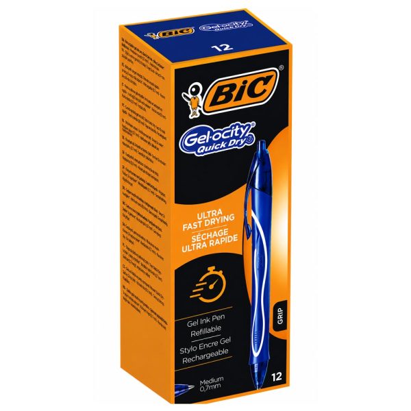 ΣΤΥΛΟ GEL GEL-OCITY QUICK DRY ΜΠΛΕ 0.7mm ULTRA FAST DRYING BIC