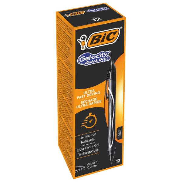 ΣΤΥΛΟ GEL GEL-OCITY QUICK DRY ΜΑΥΡΟ 0.7mm ULTRA FAST DRYING BIC